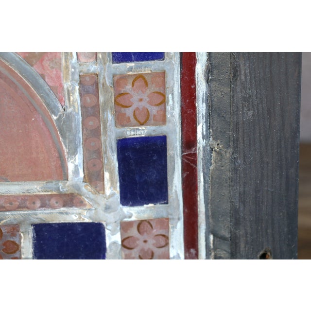 Antique Victorian Gothic Hand-Painted Stained Glass Windows in Wood ...