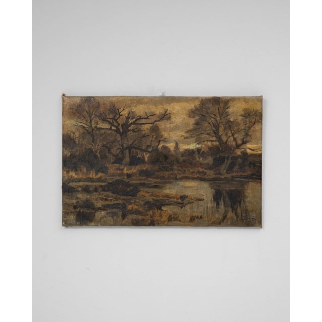20th Century Belgian Landscape Painting For Sale - Image 11 of 18