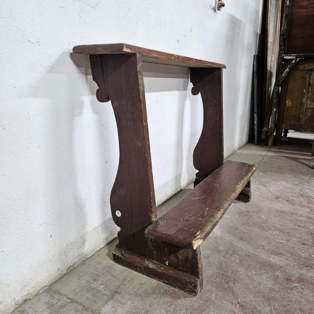 Antique Church Kneeler in Fir, in Worn conditions. Designed before 1890