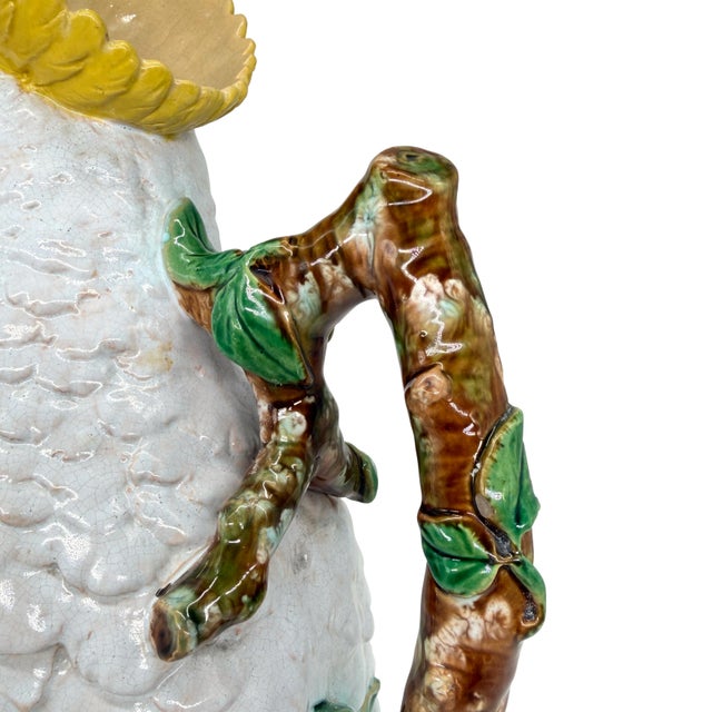 A William Brownfield Majolica Pitcher Modeled as a Cockatoo, English, Dated 1877 For Sale - Image 13 of 18