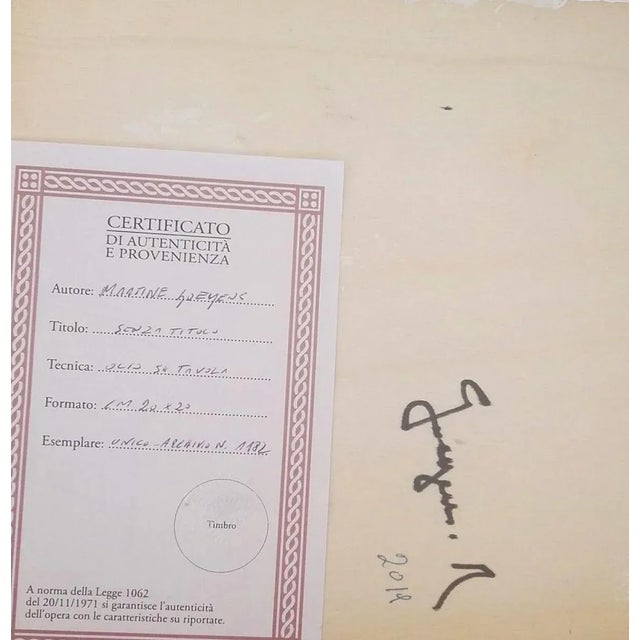 Enchanted Landscape is a suggestive artwork realized by the Belgian artist Martine Goeyens in 2019. Oil painting. Hand-...