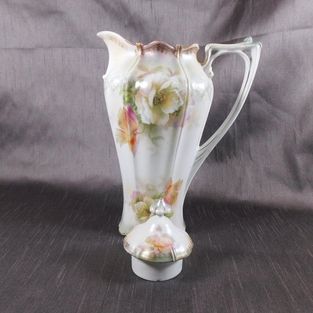 1930s 1930s Reinhold Schlegelmilch Rs Prussia Chocolate Pot With Lid # 25932 For Sale - Image 5 of 7