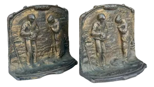 Antique Bookends American Cast Iron- a Pair