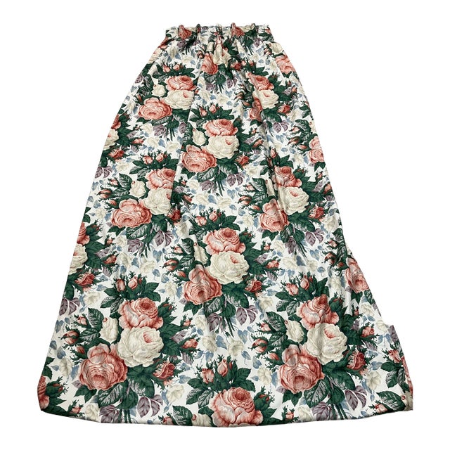 Two Pairs of Custom Glazed Chintz Drapery For Sale