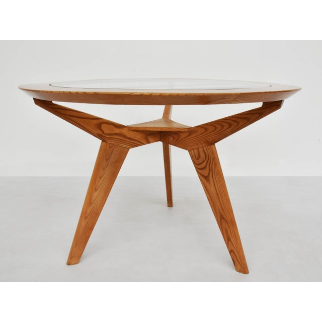 Vintage Italian Architectural Table in Highly Grained Pine by Orlando Orlandi, 1950 For Sale - Image 10 of 11