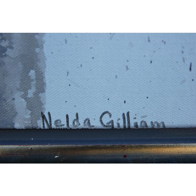2000 - 2009 Nelda Gilliam Minimal Grey Contemporary Linear Painting, 2008 For Sale - Image 5 of 6