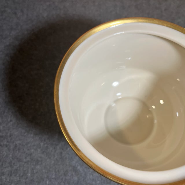 Mid 20th Century Mid 20th Century Vintage Lenox Gold Rimmed Footed Sugar Bowl For Sale - Image 5 of 8