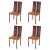 Wood Two Stripe Chairs by Derya Arpac, Set of 4 For Sale - Image 7 of 7