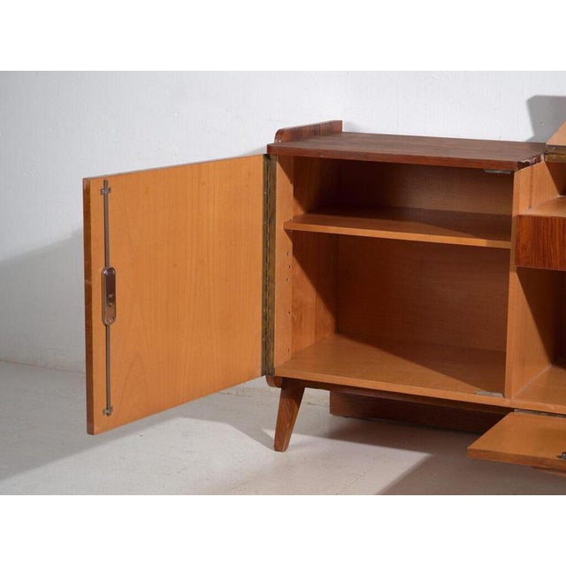 Mid-Century Asymmetric Walnut Sideboard by Amaru For Sale - Image 11 of 15