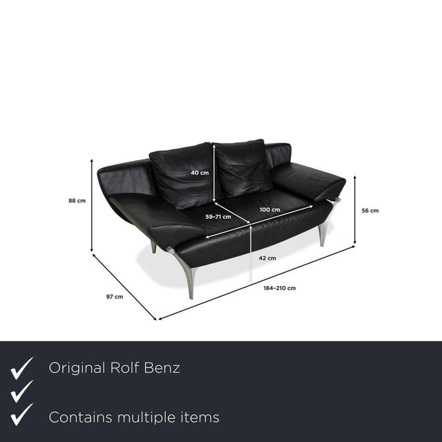 Modern 1600 Two-Seater Sofas with Ottoman from Rolf Benz, Set of 3 For Sale - Image 3 of 18