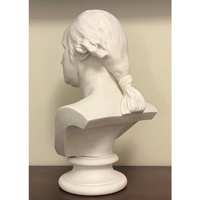 Antique 19th Century English Parian Porcelain Bust of President George Washington After Houdon For Sale - Image 11 of 16