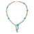 Contemporary Nina Zhou Serenity Aquamarine Turquoise Diamond Statement Necklace in 14k Yellow Gold For Sale - Image 3 of 11