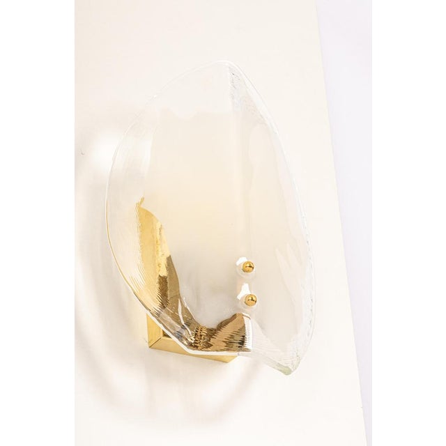 Brass & Murano Glass Wall Lights from Kalmar, Austria, 1970s, Set of 2 For Sale - Image 10 of 15