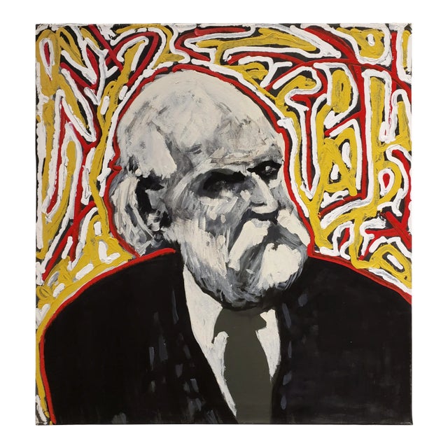 Contemporary Figurative Painting "Seance" by Lionel Lamy For Sale