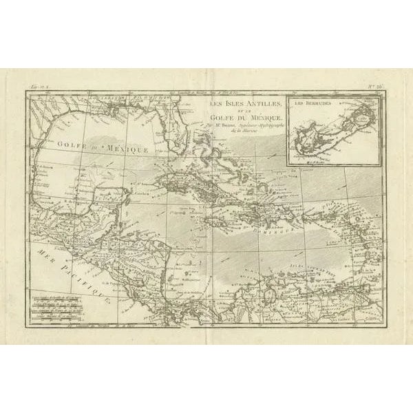 Authentic Antique Map of the Caribbean, Gulf Coast and Central America, 1787 For Sale - Image 3 of 10