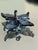 Metal Mid Century Gunmetal Butterfly Brooch With Iridescent Wing Panels For Sale - Image 7 of 8