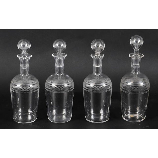 Antique French Bacarrat Ormolu and Glass Liqueur Cabinet, 1800s, Set of 21 For Sale - Image 13 of 18