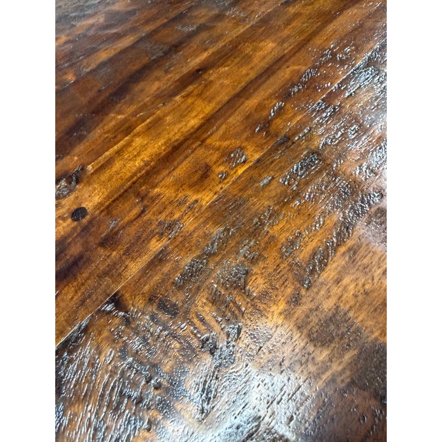 Early 20th Century Antique Dutch Walnut Rough Sawn Round Table Early 20th C For Sale - Image 5 of 12