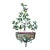 Rare Vintage Italian Tole Lemon Tree Wall Jardiniere With Five-Light Candelabra, Two-Piece Set For Sale