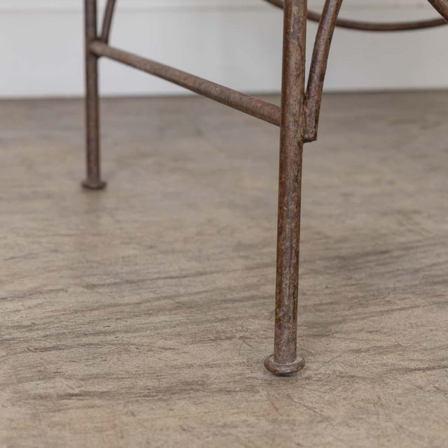 Large French Iron Curule Stool For Sale - Image 10 of 10