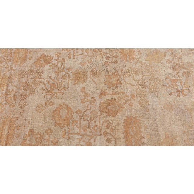 Antique Indian Amritsar Botanic Handmade Wool Rug For Sale - Image 4 of 6