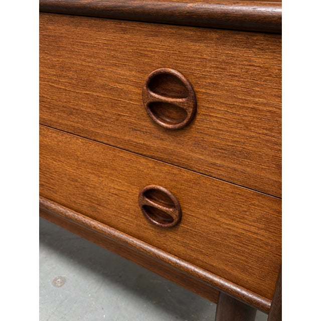 Mid Century Modern Teak Cabinet / Danish Modern Armoire / Sliding Door Highboy Dresser / Vintage Scandinavian Storage Cabinet, C. 1960’s For Sale - Image 12 of 15