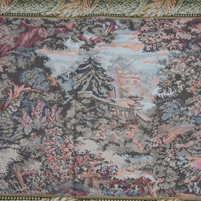 Contemporary Contemporary Greco-Roman Scenic Courtyard Wall Tapestry With Figures 20thC For Sale - Image 3 of 7