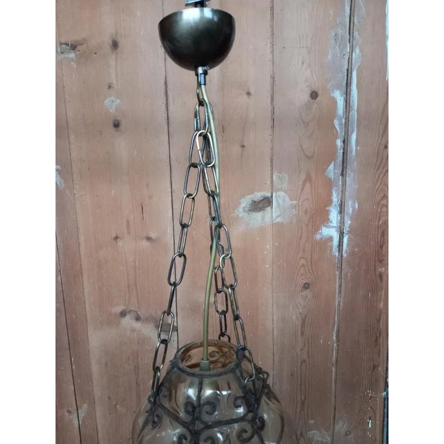 Lantern Lamp in Blown Glass, Venice, Italy For Sale - Image 4 of 8