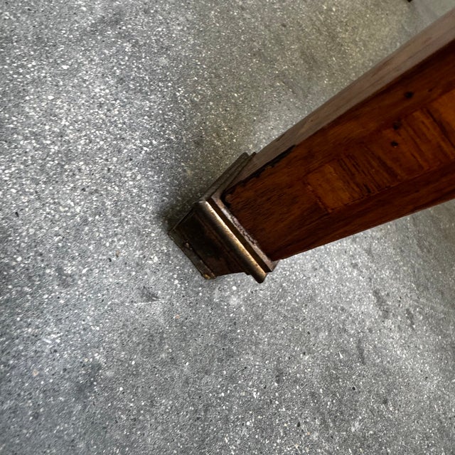 Louis XVI Style Marquetry Cylinder Secretaire with Frieze and Trellis Decoration, 1920s For Sale - Image 10 of 18