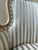 Vintage French Louis XV Style Striped Silk Bergère Chair With Matching Pillow For Sale - Image 12 of 16