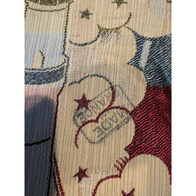 Gold Large Vintage French Islamic Jacquard Tapestry, Mecca & Medina, Made in France For Sale - Image 8 of 8