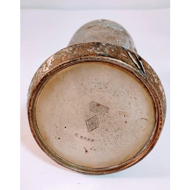Copper Vintage Heintz Art Metal Vase Sterling Over Bronze For Sale - Image 8 of 12