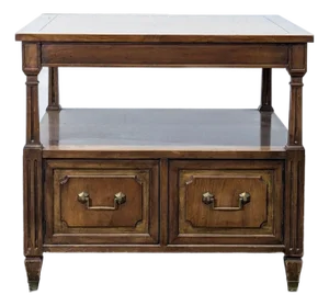Vintage End Table With Cabinet
