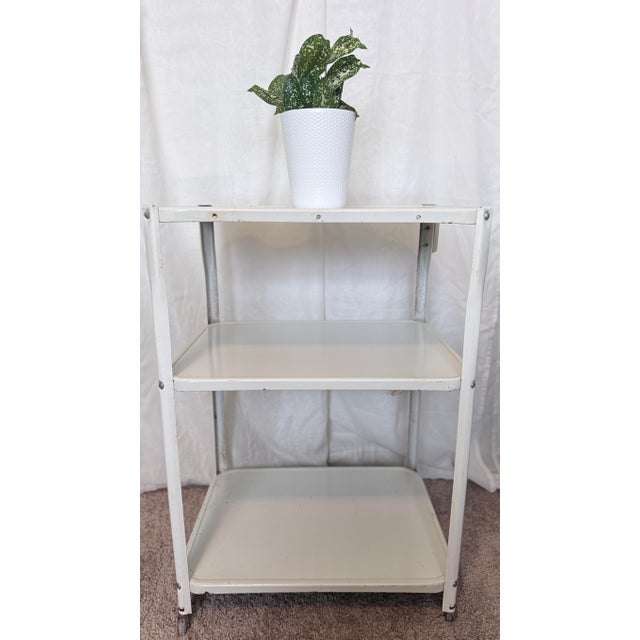 Mid-Century Modern Vintage Metal 3 Tier Kitchen/Lab Cart For Sale - Image 3 of 9