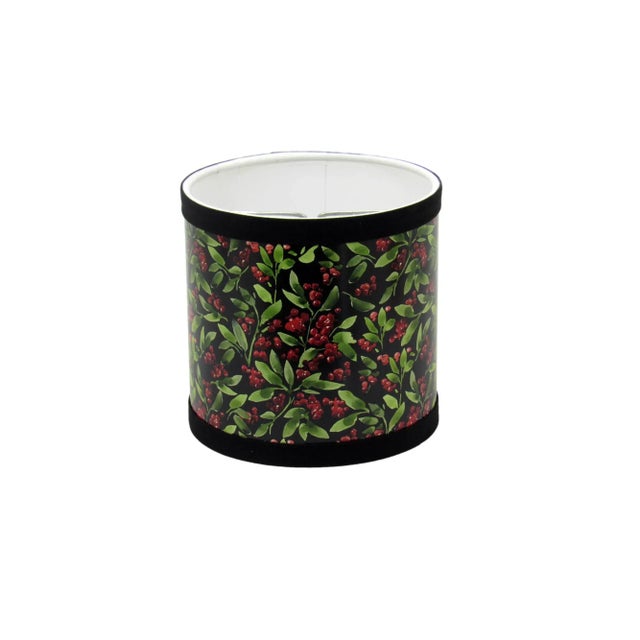 Lovely shade to add to your holiday décor. Lamp Shade: * Holly Paper Shade * Water color Print * Shade measurement- 5" top...