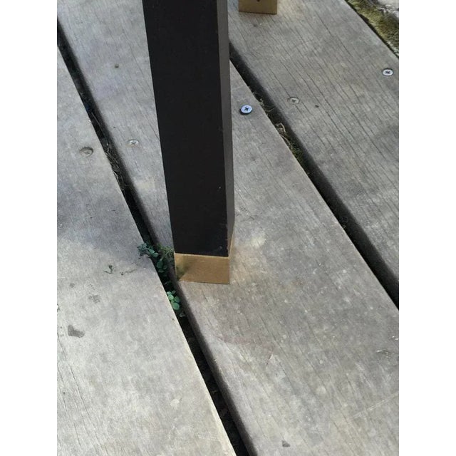 Metal Blackened Wood Sofa End Tables, Mid-20th Century, Set of 2 For Sale - Image 7 of 13