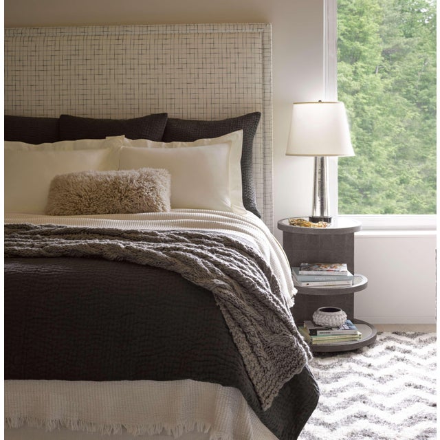 Contemporary Pine Cone Hill by Annie Selke Hoyt Alabaster Coverlet, King For Sale - Image 3 of 5