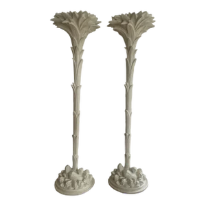 1960s Pair of Fiberglass Torchères in the Manner of Serge Roche