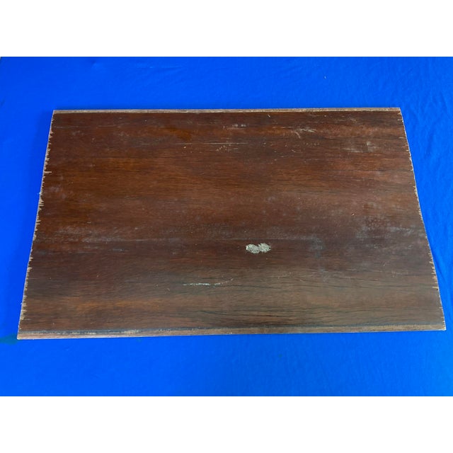 Burnt Umber Antique Dutch Marquetry Panel Fragment Scrolls Flowers Salvage For Sale - Image 8 of 8