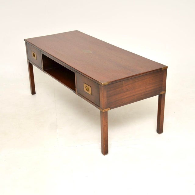 Antique Military Campaign Coffee Table, 1950s For Sale - Image 6 of 11