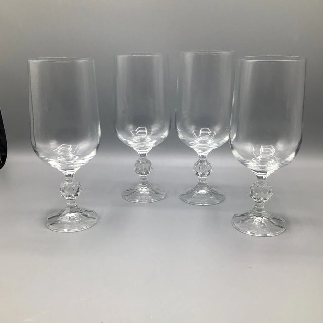 Bohemian Cut Crystal Ball Stem Goblets-Set of 4 For Sale - Image 13 of 13