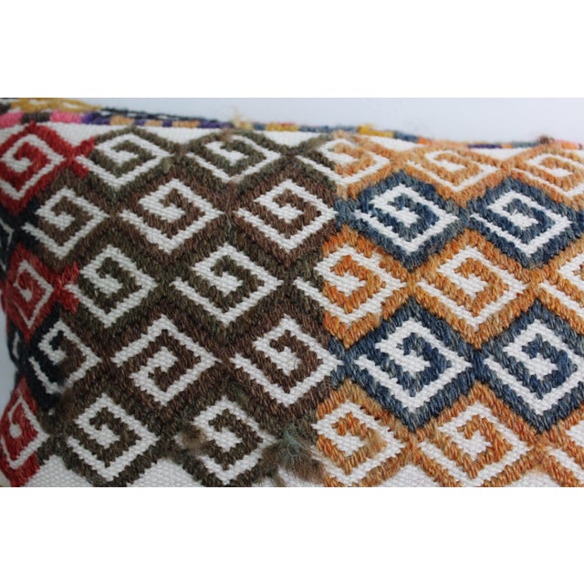 Textile Turkish Kilim Decorative Pillow Cover - 10.5"x20" For Sale - Image 7 of 9