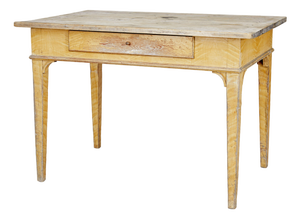 Antique Swedish Painted Pine Kitchen Table, 1870