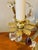 Pair Antique Bronze French Amethyst Crystal Candelabra Lamp Girandoles Lyre Back For Sale - Image 4 of 8