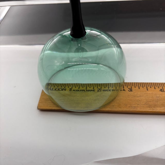 Set of Six Black Stem Colored Cocktail Glasses, Circa 1980s For Sale - Image 12 of 12