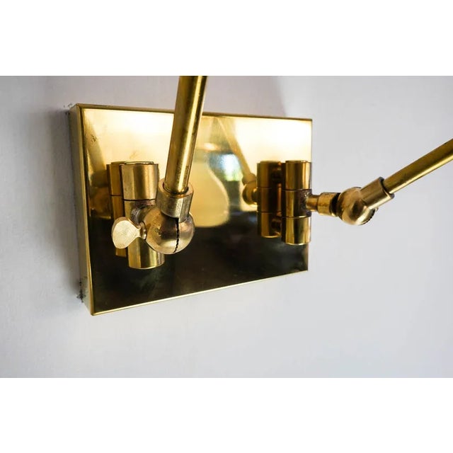 Gold Two Arms Adjustable Articulated Sconce by Silvio Piattelli For Sale - Image 8 of 13