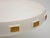 A striking 2016 ceramic pedestal platter by Handley Drive, made in Portugal. The piece features a broad, shallow circular...