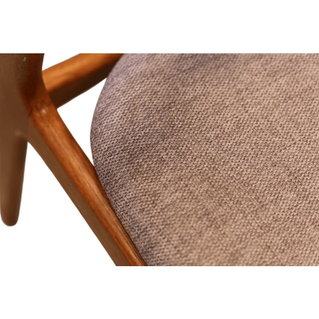 Beige Danish Teak Chair by P. E. Jørgensen for Farsø Stolefabrik, 1960s For Sale - Image 8 of 18