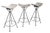 Set of Three Mid 20th Century Swivel Bar Stools in New Faux Python Vinyl Upholstery For Sale - Image 9 of 18