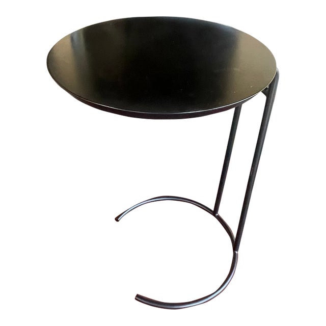 Mid Century DWR Jens Risom Black Enamel t.710 Small Side Table For Sale